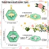 4Pcs 2 Colors Brass Pendants KK-YW0004-55-3