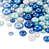 Cheriswelry 12 Strands 12 Style Baking Painted Pearlized Glass Pearl Round Bead Strands HY-CW0001-02-21