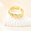 Ocean Theme Brass Micro Pave Cubic Zirconia Cuff Rings for Women RJEW-F184-17I-G-3