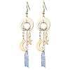 Dyed Natural Quartz Crystal Pendants Earrings EJEW-TA00424-1