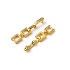 Brass Fold Over Clasps KK-WH0046-51G-1