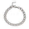 6.5MM 304 Stainless Steel Double Link Chain Bracelets for Women Men SA-CBA37BC-21P-4