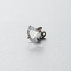 Titanium Steel Cubic Zirconia Heart Dermal Anchor Base/Top for Women Men WGF2D58-06-1