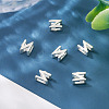6Pcs 925 Sterling Silver Hollow Initial Beads STER-TA0001-53N-6