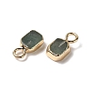 Natural Green Aventurine Rectangle Charms G-Q169-07G-05-2