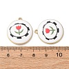 Plating Eco-Friendly Printed Alloy Pendants AL-CBAE25B-01F-G-2