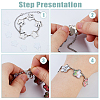 4 Sets Sublimation Blank Alloy Bracelet Making BJEW-FH0001-10B-5