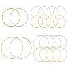 120Pcs 2 Styles 2 Colors Brass Linking Rings KK-YW0003-98-1