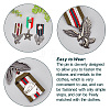 3Pcs 3 Styles Wing & Eagle & Star Retro British Preppy Styel Alloy Charms Lapel Pin JEWB-GA0001-20-4