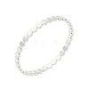 925 Sterling Silver Flat Beaded Finger Rings for Women RJEW-NH0002-01C-S-4