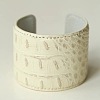 Minimalist Crocodile Embossed Leather Cuff Bangles for Women FS-WG0F18A-06-1