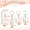 201 Stainless Steel Cat Keychains KEYC-TAC00008-2