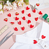 20Pcs Resin Heart Badge for Backpack Clothes HEAR-PH0001-02B-4