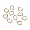 Brass Micro Pave Clear Cubic Zirconia Spring Gate Rings ZIRC-F120-009G-4