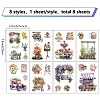 8 Sheets 8 Styles PVC Waterproof Wall Stickers DIY-WH0345-134-2