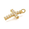 Rack Plating Brass Micro Pave Cubic Zirconia Pendants ZIRC-F142-40G-2