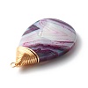 Natural Agate Pendants PALLOY-JF00778-6