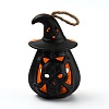 Halloween Resin LED Pumpkin Jack-O'-Lantern Light AJEW-Z004-02B-2