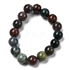 Natural Indian Agate Beads Strands G-G515-12mm-05-2