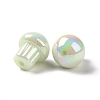 UV Plating Rainbow Iridescent Opaque Acrylic Beads OACR-C010-07D-3