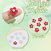 Fingerinspire 100Pcs 10 Colors Flower Polyester Ornament Accessories DIY-FG0005-33-4