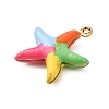 304 Stainless Steel Enamel Pendants STAS-B112-01G-01-2