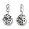 Rack Plating Brass Clear Cubic Zirconia Pendants KK-M102-23G-P-1