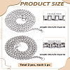 2Pcs 2 Styles 304 Stainless Steel Box Chain Necklaces NJEW-LP0003-30-2