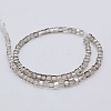 Transparent Cube Shaped Crystal Glass Beads Strands GLAA-F012-A01-3