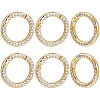 6Pcs Brass Micro Pave Clear Cubic Zirconia Twister Clasps KK-SC0008-22-7