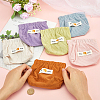 6pcs 6 styles Mini Cloth Printed Multipurpose Shrapnel Makeup Bags Change Purse ABAG-GF0001-25-3