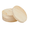 Flat Round Unfinished Wood Slice WOOD-WH0029-190B-1