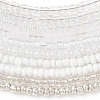 3MM Gradient Color Glass Seed Beaded Choker Necklaces for Women NJEW-JN05878-4