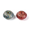 Picasso Baking Paint & Golden Metal Enlaced Glass Beads DGLA-T004-52M-2