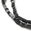 Natural Black Onyx(Dyed & Heated) Beads Strands G-B064-A25-4