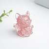 Watermelon Stone Glass Fox Display Decorations WG88930-05-1