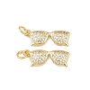 Brass Micro Pave Cubic Zirconia Pendants KK-P339-17G-1