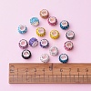 Polymer Clay Rhinestone European Beads CPDL-JP0001-01-5