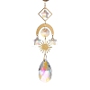 Brass & Crystal Suncatchers HJEW-G018-04B-G-4