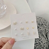 Exquisite 925 Sterling Silver Stud Earrings Sets for Girls Women WG93702-17-1