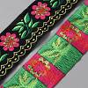 Ethnic Style Polyester Embroidery Flower Ribbon OCOR-WH0093-37C-2