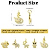 10Pcs 5 Styles Autumn Theme Brass Micro Pave Clear & Black Cubic Zirconia Charms KK-CJ0004-21-2