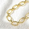 Brass Oval Link Chain Bracelets for Women Men BJEW-K273-11G-3