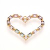 Brass Micro Pave Cubic Zirconia Pendants KK-N261-13G-1