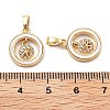 Brass Micro Pave Cubic Zirconia Pendants KK-L222-014G-3