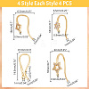 ARRICRAFT 16Pcs 4 Styles Brass Earring Hooks KK-AR0003-58-2