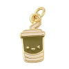 Brass Enamel Charms KK-C110-14B-02G-1