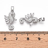 Brass Micro Pave Cubic Zirconia Pendants KK-N257-13P-3