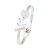 304 Stainless Steel Micro Pave Rhinestone Hinged Bangles for Women BJEW-E113-03P-2