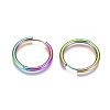 Ion Plating(IP) 304 Stainless Steel Huggie Hoop Earrings EJEW-G272-01-20mm-M-2